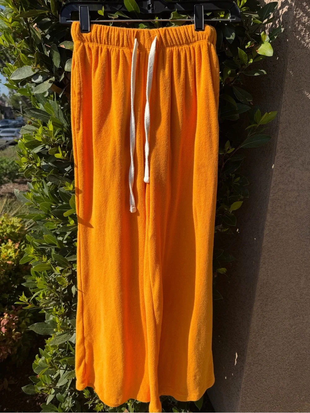 Ascot and Hart California Matching set Yellow Terry Set with Pink Script